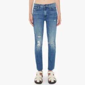 MOTHER The Mid-Rise Dazzler Ankle Fray Jeans, Size 25.